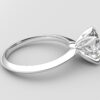 Side View Classic Knife Edge 4 Prong Tulip Crown white Gold oval Diamond Engagement Ring